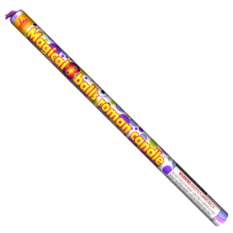 Magical 8 balls roman candle